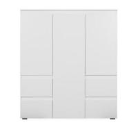 Aparador alto skipper 3 puertas 4 cajones blanco