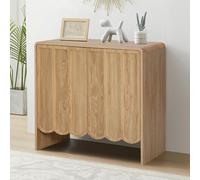 Aparador, armario de almacenamiento de madera con puertas empotradas, estantes ajustables, armario de control, adecuado para la entrada de apartamentos y la organización de armarios.