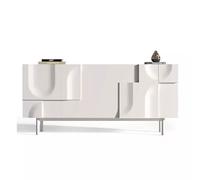 Aparador con Gabinete de entrada francés Aparador color crema Gabinete de comedor de madera maciza Gabinete de zapatos de entrada de lujo ligero y moderno Gabinete de almacenamiento tallado Mueble buf