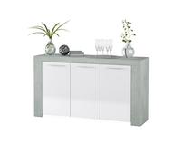 Aparador dara blanco artik (blanco mate) - gris cemento 144 x 80 x 42 cm