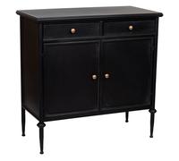 Aparador de 2 puertas de metal negro 80x40x80h cm