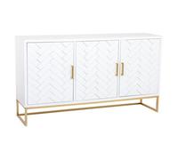 Aparador de 3 puertas de madera y metal 160x41,5x90h cm