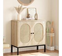 Aparador de almacenaje Elegante - Gabinete Buffet de Madera con Puertas de Vidrio y estantes - Mueble Auxiliar y Vitrina para Entrada, Comedor, Sala o Cocina