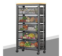 Aparador de almacenamiento para cocina, baño, lavandería, oficina, carrito de utilidad delgado y alto con estantes deslizantes y función de gabinete de bar.