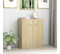 Aparador de madera contrachapada color roble Sonoma 60x30x75 cm