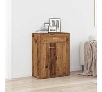 Aparador de madera contrachapada madera envejecida 60x30x75 cm
