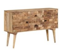 Aparador de Madera de Mango Maciza con 2 Cajones y 1 Compartimento - Organizador de Sala para Almacenamiento y Decoración