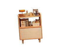 Aparador de Madera Maciza ecológica con Compartimentos Abiertos y Armario Independiente de Dos Puertas, Ideal for cocinas y entradas.(Style2,60x40x91cm)