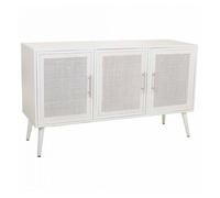 DECO-STYLE Aparador de madera y rejilla en. Plata Variante única