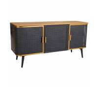 Aparador de metal y madera 3 puertas 118x38x58,5