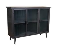 WANDERLUST DECO Kit aparador de Metal y Madera de Tres Puertas