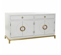 Aparador DKD Home Decor Kamakura Blanco Dorado Metal Álamo 150 x 50 x 80 cm (150 x 50 x 80 cm)