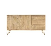 Aparador en mango y metal dorado LINIUM