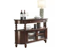 Aparador Gabinete De Mesa De Entrada De Madera Maciza Retro, Aparador Semicircular For El Hogar, Gabinete De Almacenamiento De Vajilla De Cocina Aparadores