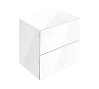 Aparador KEUCO EDITION 11 ART, 2 extraíbles frontales, 800x700x490mm, con iluminación LED, 32542830801, Cuerpo/Frontal: Cristal blanco / Cristal blanco