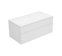 Aparador KEUCO EDITION 400, 2 extraíbles frontales, 1050x472x535mm, 31753400000, Cuerpo/Frontal: Laca blanca de alto brillo / Vidrio blanco brillante