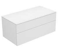 Aparador KEUCO EDITION 400, 2 extraíbles frontales, 1050x472x535mm, 31753720000, Cuerpo/Frontal: Struckturlack blanco / Cristal de trufa brillante