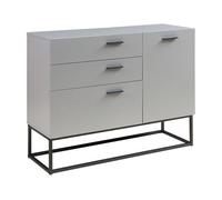 Aparador lavangen con 3 cajones 75x100x35 cm - gris claro [en.casa]