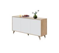 Aparador lira blanco artik (blanco mate) - roble canadian 154 x 75 x 40 cm