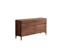 Aparador Mesa de Entrada Sencilla de Nogal de 150 x 40 x 80 cm, Armario de Almacenamiento con cajones de Madera Maciza for Sala de Estar. Aparadores