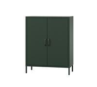 Aparador Metal 2 Puerta para Salon - 2 Estantes Ajustables | 80 x 101,5 x 40 cm
