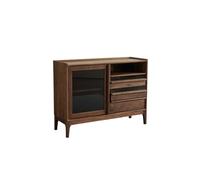 Aparador Mueble de Almacenamiento de Madera Maciza de Nogal de 120 x 40 x 90 cm for Cocina y salón, Ideal for restaurantes y entradas de Casas. Aparadores