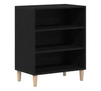 Aparador - mueble de almacenamiento roble negro 57 x 35 x 70 cm madera de ingeniería es4975