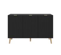 Aparador nand 3 puertas 120x40x76cm - negro [en.casa]