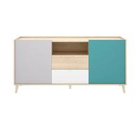 Aparador nova 2 puertas con 2 cajones multicolor 75x155x43 cm