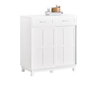 SoBuy Aparador recibidor Armario de almacenaje con 2 cajones y 2 Puertas Blanco 80 x 40 x 85 cm FSB84-W ES