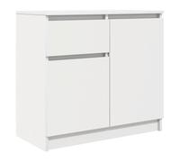 vidaXL Aparador con cajón 71x35x65 cm Blanco Madera de ingeniería
