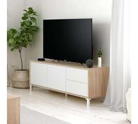 Aparador Salón Comedor Brooklyn Color Roble Canadian y Blanco Artik 154 cm