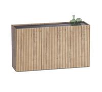 Aparador salón comedor irati moderno roble gold y mármol negro 140 cm 140 cm