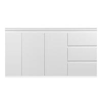 Aparador skipper 3 puertas 3 cajones 178,5cm blanco