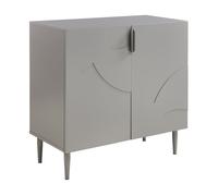 Aparador starvili con 2 puertas mdf 75x76x38cm - gris [en.casa]