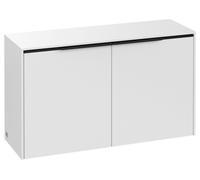 Aparador Subway 3.0 de Villeroy & Boch, 2 puertas, 728x423x256mm, C60001VF, Color: Frontal/carcasa: blanco puro, mango: negro volcán