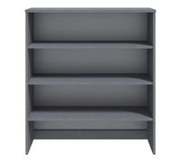 Aparador superior hamar 3 niveles madera de pino gris oscuro 100x90x30 cm