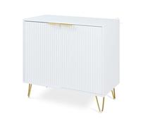 Aparador trondi con 2 puertas 75x80x40 cm - blanco [en.casa]