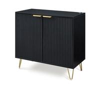 Aparador trondi con 2 puertas 75x80x40 cm - negro [en.casa]