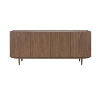 Miliboo Aparador Vintage con 4 Puertas de Madera Oscura 180 cm SANAA