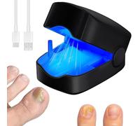 Aparato de Cuidado Micosis Uñas,Portátil de Limpieza de Uñas, Mejorar de los Pies Gruesas de Decoloradas, 7 Min Por Día Efectiva de Cuidado Micosis, el Hogar al Aire Libre-Negro