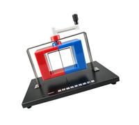 Aparato de enseñanza de principios magnéticos visuales con rotación impulsada por manivela, marco de observación abierto para demostraciones en de física Modelo de electromagnetismo en