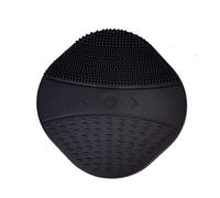 Aparato de masaje facial ultrasónico, herramienta de limpieza de poros MX kingdom, limpiador eléctrico de silicona, color negro