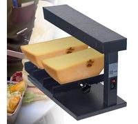 Aparato De Raclette Máquina para fundir queso raclette, dispensador comercial eléctrico para 2 piezas, máquina para hacer platos suizos multifunción, calentamiento rápido de 650 W
