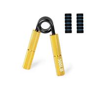 Aparatos de fuerza de prensión, Fortalecedor de 50LB-350LB, ejercitador dedos, entrenador brazos musculares, equipo gimnasio muñeca recuperación(Yellow,300LB)