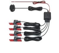 Aparcamiento asistido Kit De Sensor De Aparcamiento Para Coche Radar De Marcha Atrás Alerta Sonora Sonda 4 Sensores Zumbador 16.5mm Monitores Para Punto Ciego Coche(Sliver)