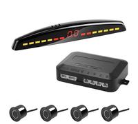 Aparcamiento asistido Sensor Aparcamiento Coche Detector Automático Aparcamiento Pantalla Parktronic Sistemas Monitorización Marcha Atrás Con 4 Sensores Control Distancia(Silver)