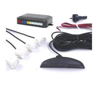 Aparcamiento Sistema Radar Detector Radar Aparcamiento para Coche Kit Sensores Marcha Atrás Traseros 22 Mm Parktronic 4 Marchas Respaldo(Blanco)