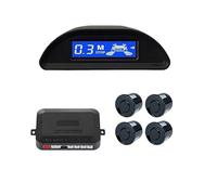 Aparcamiento Sistema Radar Kit Sensor Aparcamiento Coche Monitor Marcha Atrás Parktronic 22 Mm 4 Detectores Radar Pantalla Retroiluminada Marcha Atrás Trasera(Negro)