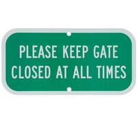 Aparcamiento SmartSign Sign, Legend "por favor Keep puerta cerrada en todo momento," blanco sobre verde
